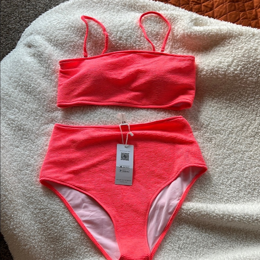 Cupshe Neon Pink Bikini Set